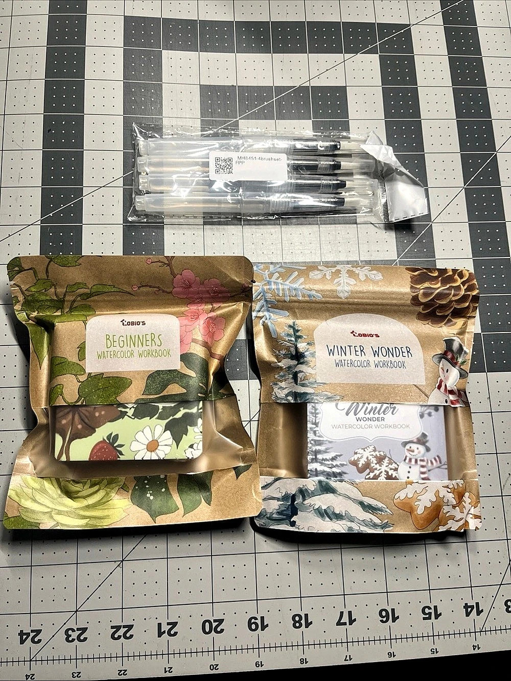 Tibio watercolor workbooks and brushes